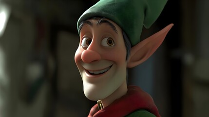 Elf, Christmas elf, Santa's elf, Jolly Elf Portrait