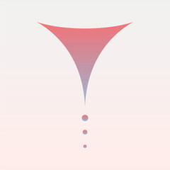 Abstract gradient funnel illustration vector