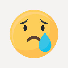 Crying emoticon vector