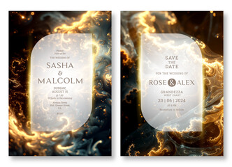 Wedding invitation template, business brochure template, universe textured flyer design, universal background, versatile vector background, creative brochure template, party invitation template
