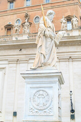 Obraz premium A beautiful view of St. Peter's Square in the Vatican