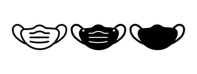 vector illustration of a mask. mask icon. face mask icon. medical mask png and vector illustration on transparent background