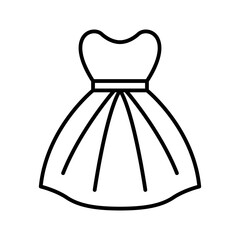 Lineart Icon bride dress