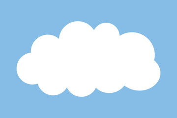 Simple white cloud illustration.