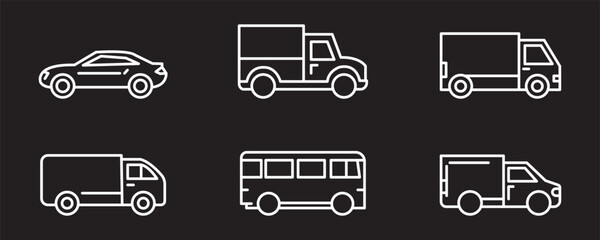 delivery by car icon in different style vector illustration. two colored and black delivery by car vector icons designed in filled, outline, line and stroke style can be used for web, mobile, ui