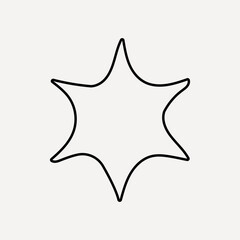 Abstract star shape design vector