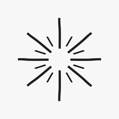 Minimalist star sparkle illustration vector