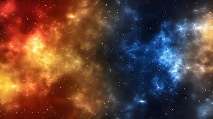 Naklejka premium Nebula, Space, Cosmos, Cosmic Nebula Fire and Ice