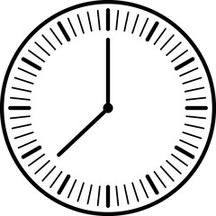 time clock round icon vector isolated on white background 