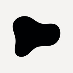 Minimalist abstract black shape vector