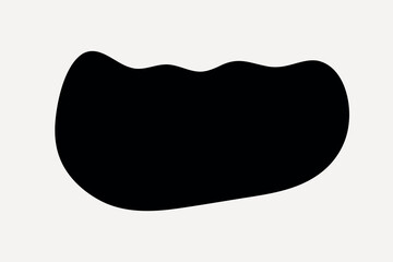Minimalist abstract black shape vector