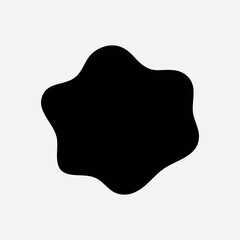 Minimalist abstract black shape vector
