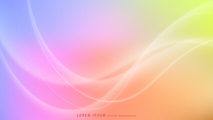 Soft pastel gradient abstract background with smooth curves and transparent elements, light effects