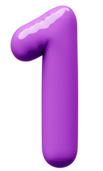 3D画像_風船_1_紫