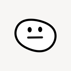 Fototapeta premium Minimalist neutral face icon vector