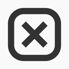 Minimalist black cross icon vector