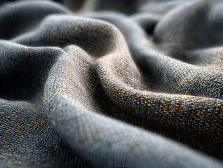 Textile Fabric Close-up with Woven Texture and Detailed Design