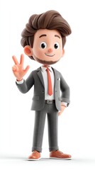 Cartoon businessman character