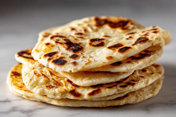 Emilia-Romagna piadina flatbread on white