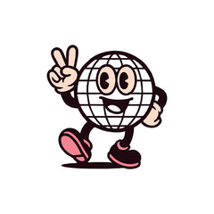 A creative and symbolic vector illustration of a turtle carrying a globe on its back. The design represents concepts of world peace, environmental protection, and slow but steady progress. Designed in