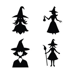 Witch Sisters Casting Spells Clipart Pack
