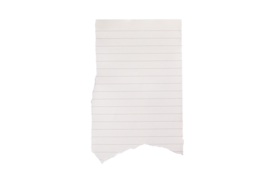 blank lined paper notebook paper with torn edges isolated on transparent background,note paper message office business tag sign