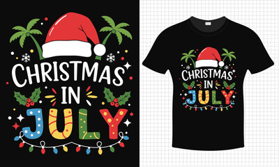 Christmas Santa 4th July Independence Day T-shirt Design | Typography lettering quote design | Father's Day Gift Idea With Funny Graphic Shirt | For Stickers, T-shirts, Mugs, Cap print	