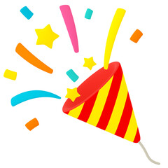 赤色のクラッカー