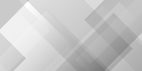 White and gray overlap triangle geometric technology pattern. minimal rectangle randomly arranged white lines transparent web square background layers. overlapping presentation design.	
