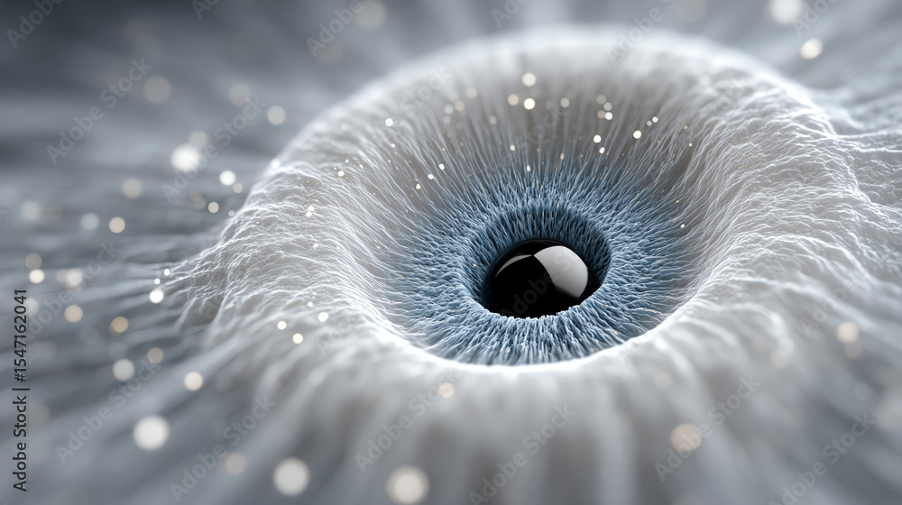 Aufkleber Abstract representation of a microscopic view, showcasing intricate patterns and structures, illustrating the beauty of science.