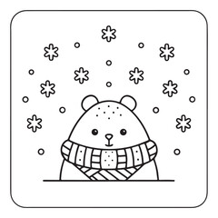 Cute kawaii Cozy Bear Bold & Easy Coloring pages, cute Cozy Bear coloring book, Cozy Bear coloring, cute Cozy Bear idea for kids, cute Cozy Bear art