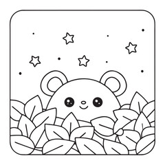 Cute kawaii Cozy Bear Bold & Easy Coloring pages, cute Cozy Bear coloring book, Cozy Bear coloring, cute Cozy Bear idea for kids, cute Cozy Bear art