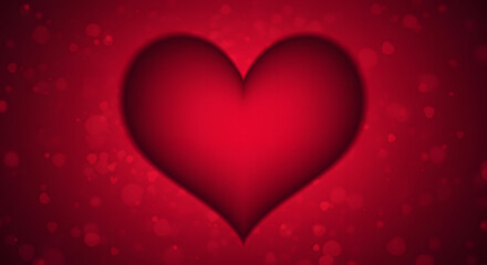 Bright heart with sparkle and romantic glow, background