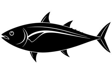 Silhouette Vector Art Illustration of Tuna Fish