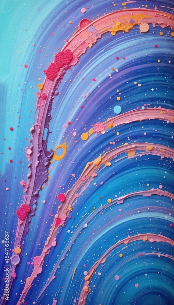 Aufkleber vibrant abstract design featuring swirls and splashes of color for mobile backgrounds