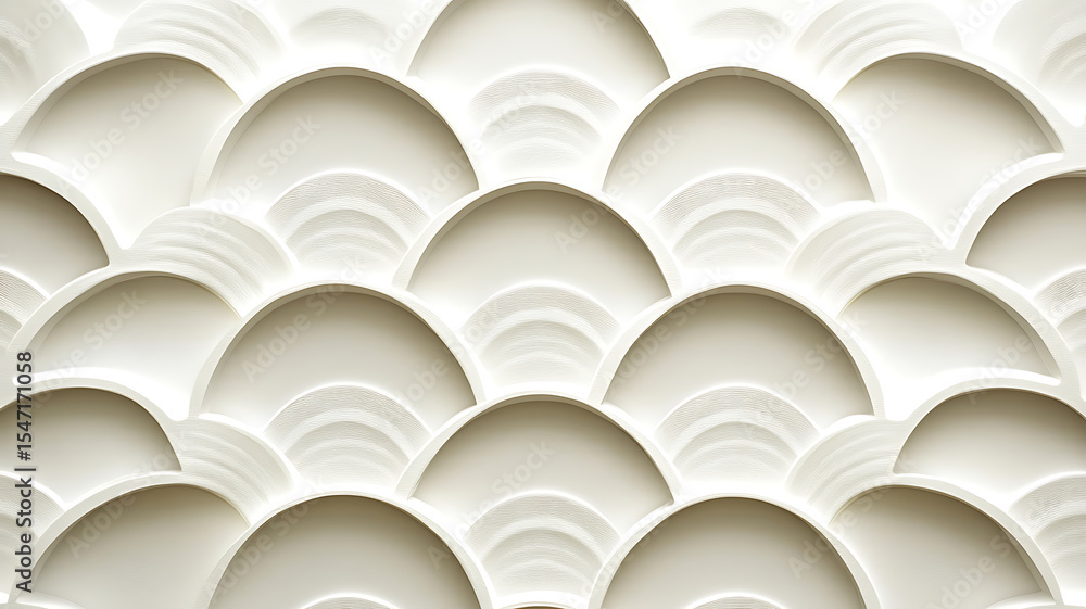 Poster elegant seamless pattern of white arches with subtle texture for modern and minimalist design backgr