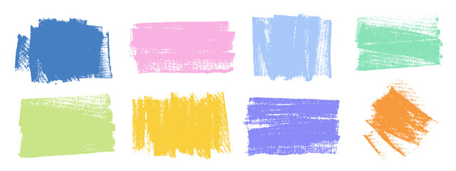 Vector black hand drawn brush stroke, brush, line or texture. Dirty artistic design element, box, frame or background  for text. Halftone texture. Grunge rough edges. 