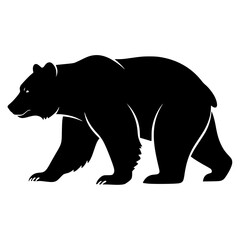 Majestic Bear Silhouette A Symbol of Strength Wilderness and Natural Beauty with Powerful Presence