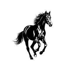 A Powerful Galloping Horse Depicted in Intricate Detail Evoking Strength and Freedom Through Movement and Anatomy