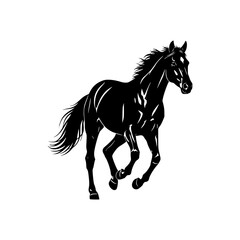 Magnificent Black Horse Galloping Freely A Symbol of Strength Beauty and Unrestrained Power In The Wild