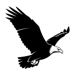 A Majestic Eagle Soaring Through the Sky With Powerful Wings Spreading Wide Open Embracing Freedom