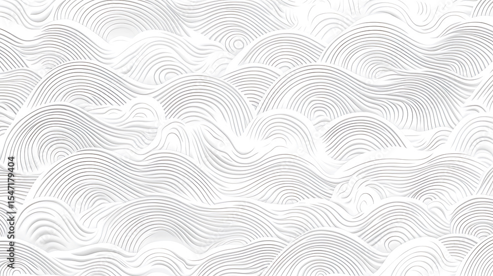 Poster elegant white abstract wave background with delicate lines creating a soft topographic relief textur