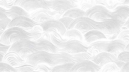 Elegant white abstract wave background with delicate lines creating a soft topographic relief texture for modern design