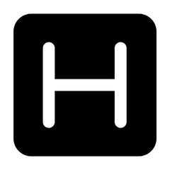 Simple solid vector icon healthcare representing medical and healthcare themes. Ideal for use in hospital apps, health websites, and telemedicine platforms. Clean SVG format, easy to scale and customi