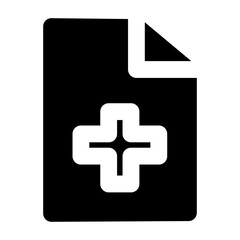 Fototapeta premium Simple solid vector icon prescription representing medical and healthcare themes. Ideal for use in hospital apps, health websites, and telemedicine platforms. Clean SVG format, easy to scale and custo