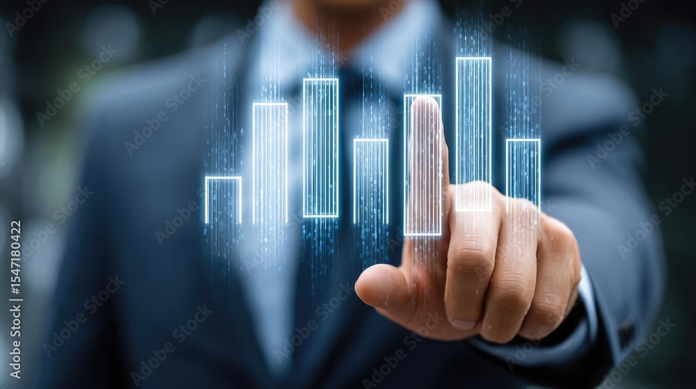 Poster minimum standard supports basic salary and wage adjustment concept. a businessman interacts with a d