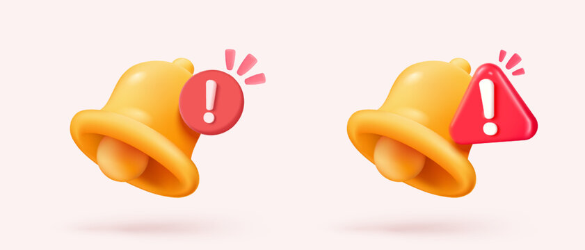 3d red danger attention for help or emergency notice alert on rescue warning. loud alert important for security urgency concept. 3d warning urgent buttons icon vector render illustration