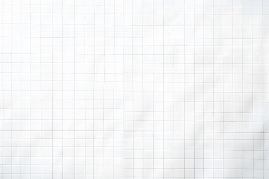 White grid paper texture background, seamless pattern. Gray linoleum with thin lines for writing or drawing on the white surface.