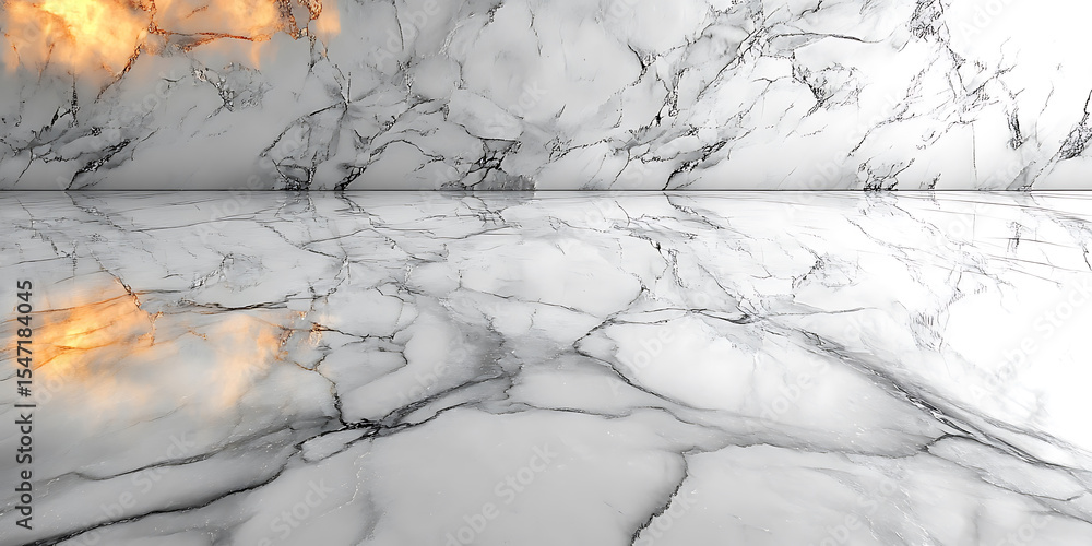 Poster elegant white marble texture background with subtle veins and glimmering reflection perfect for luxu
