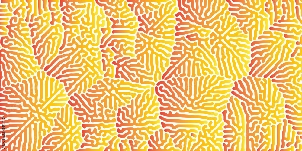 Aufkleber turing reaction diffusion monochrome seamless pattern with chaotic motion. abstract turing organic w